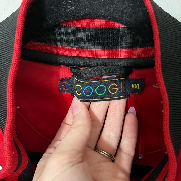 COOGI red shoe lace zip up track bomber jacket size XXL - Picture 9 of 14